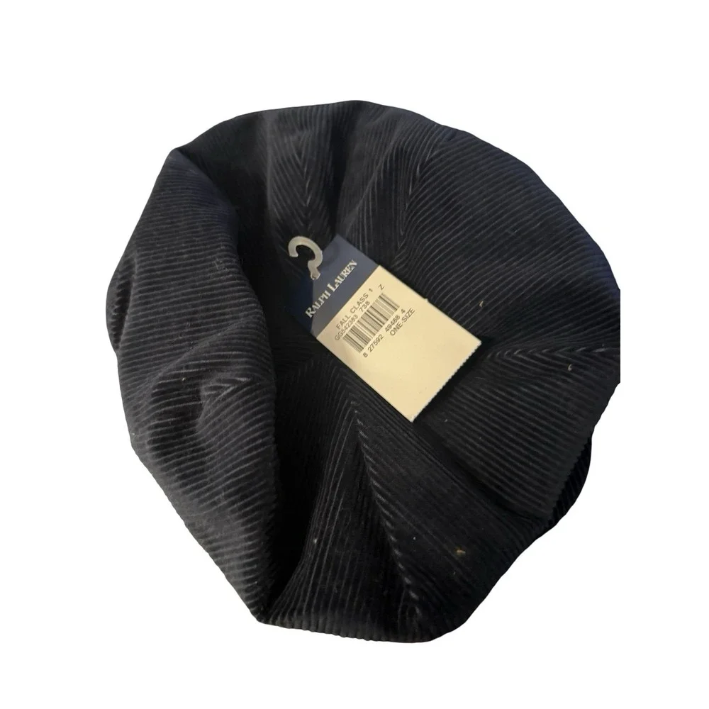 Ralph Lauren Blue Corduroy newsboy cap hat new boys one size